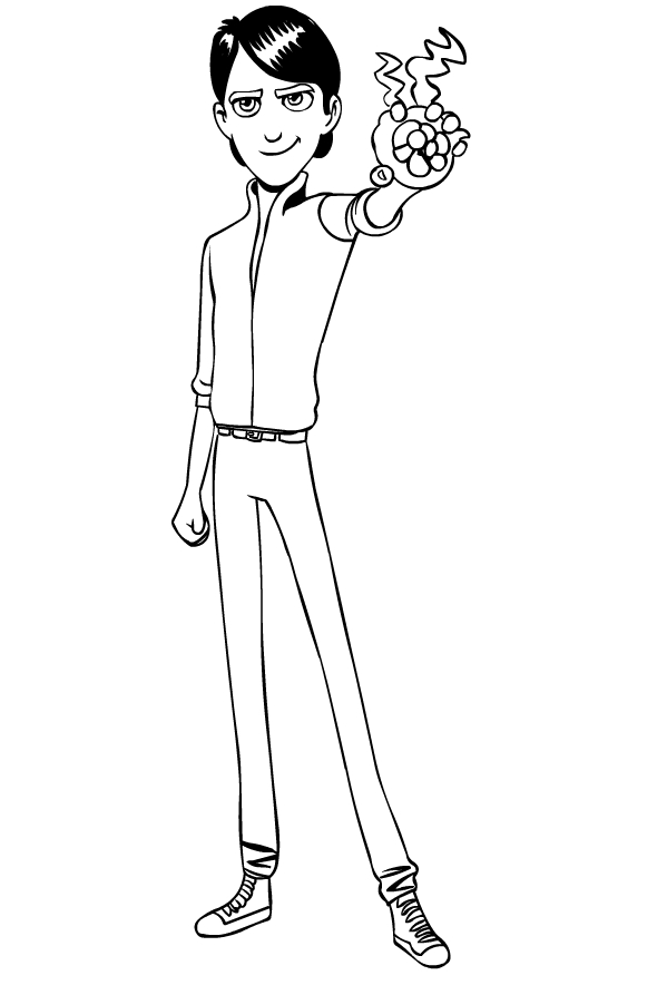 Drawing of jim lake jr di trollhunters coloring page