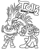 Trolls coloring pages to print