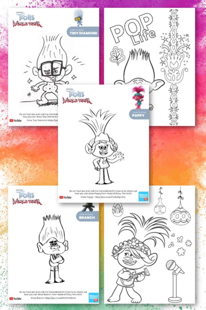Trolls coloring pages