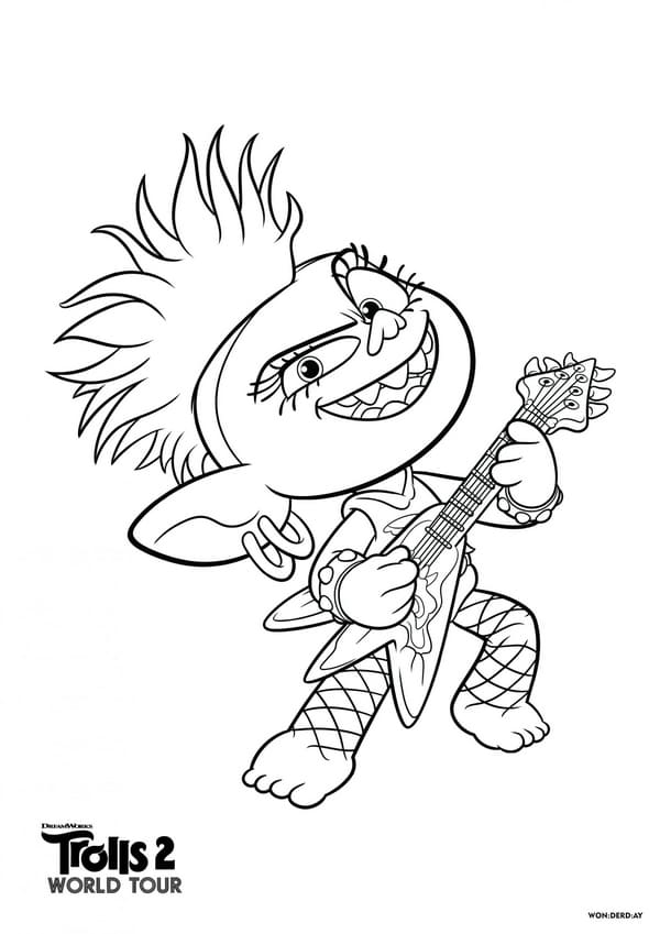 Coloring pages trolls world tour free print all trolls