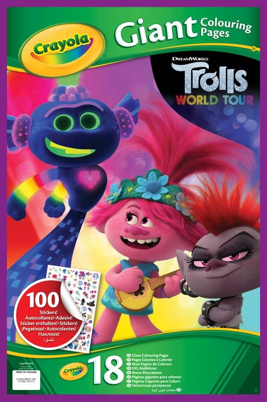 Crayola trolls giant colouring pages wholesale