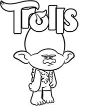Poppy coloring page trolls to print