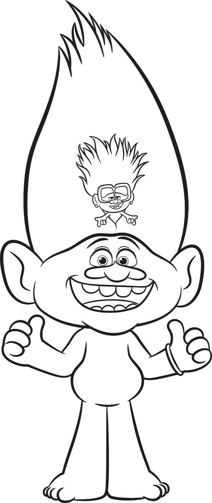 Kids trolls carry along coloring set drawing activity colours sheet