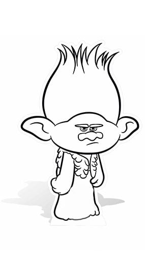 Trolls branch lour in lifesize cardboard cutout