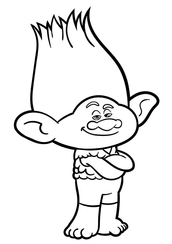 Branch from trolls coloring page