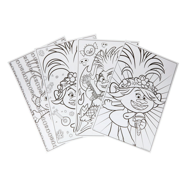 Crayola trolls giant coloring pages trolls gift for kids pages