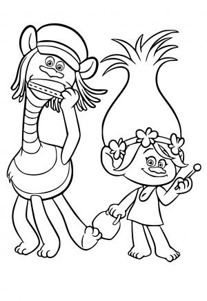 Free printable trolls coloring pages for adults and kids