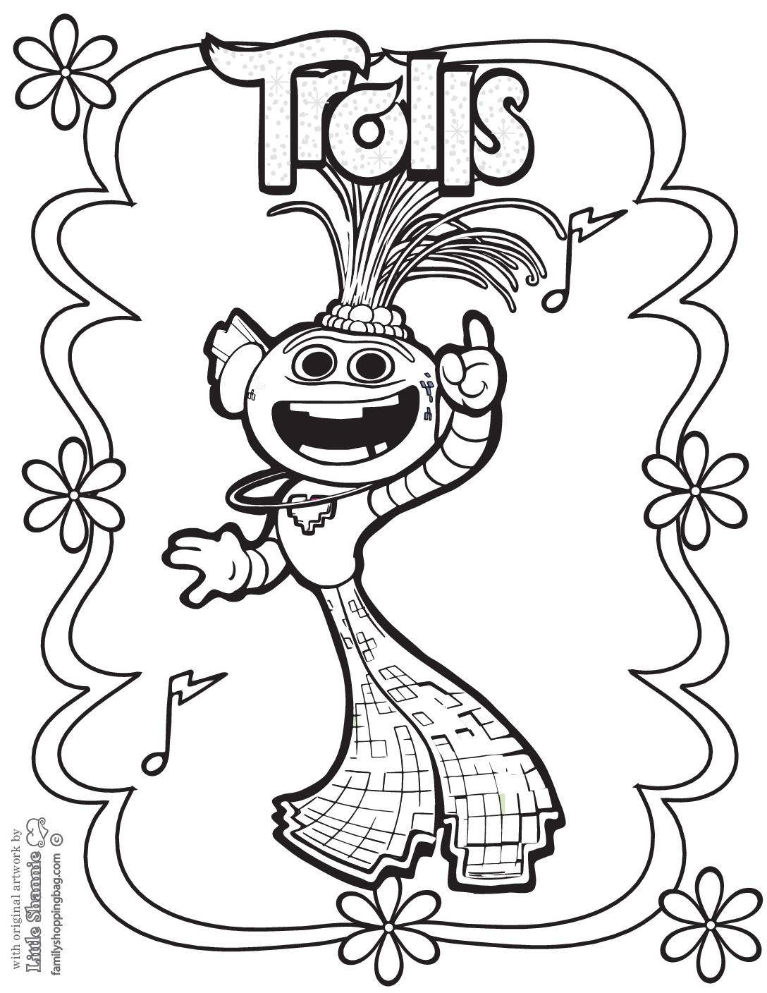 Coloring page trolls