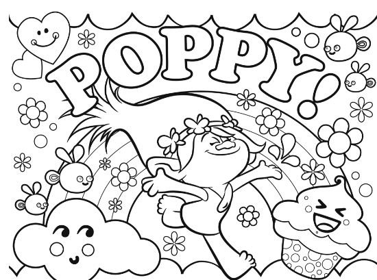 Trolls coloring pages printable for free download