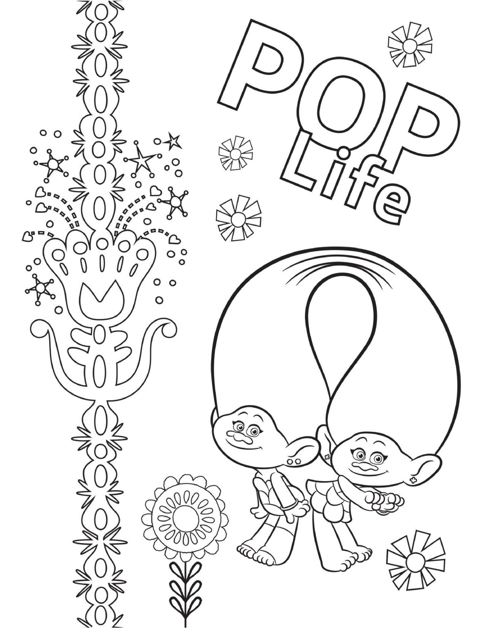 Free printable trolls coloring pages activity sheets zoom backgrounds more crazy adventures in parenting