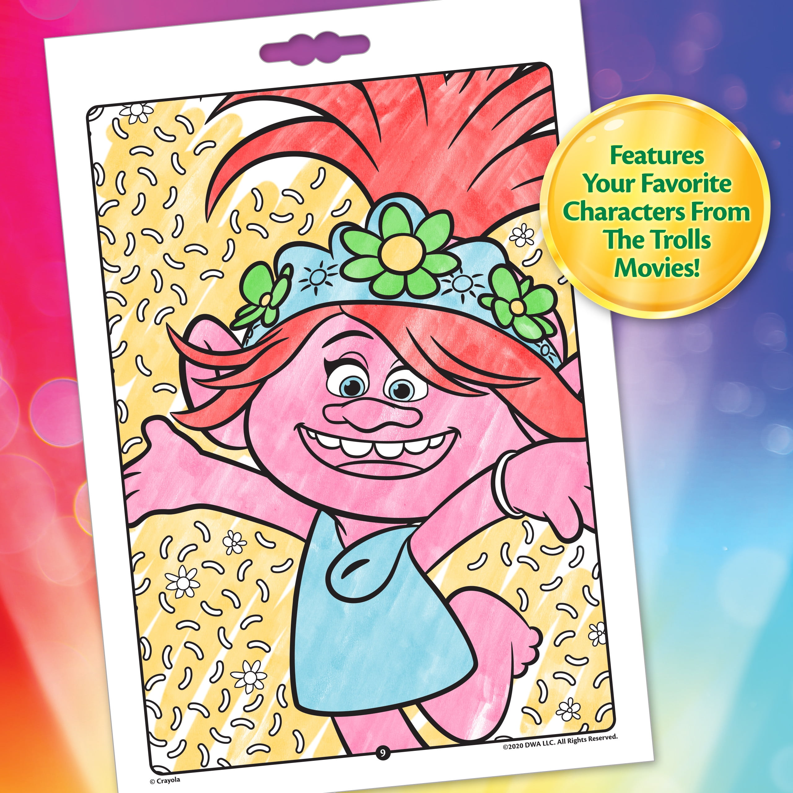 Crayola trolls world tour color activity trolls pages and mini markers gift for kids