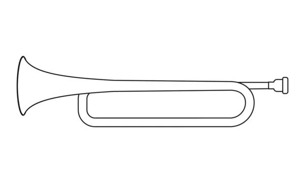 Easy coloring cartoon vector illustration trombone isolated white background stock vector by asantosg