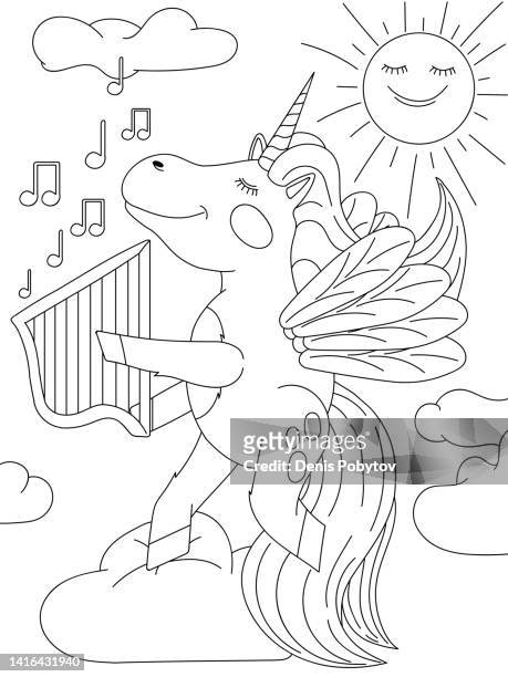 Music coloring pages stock photos high