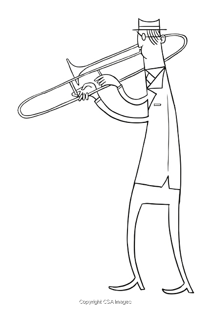 Trombone illustrations unique modern and vintage style stock illustrations for licensing csa images