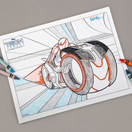 Disney offers tron legacy papercraft coloring pages games and other fun activities