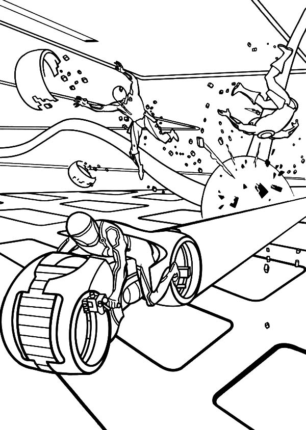Tron legacy destroy enemy light cycle coloring pages tron legacy coloring pages tron