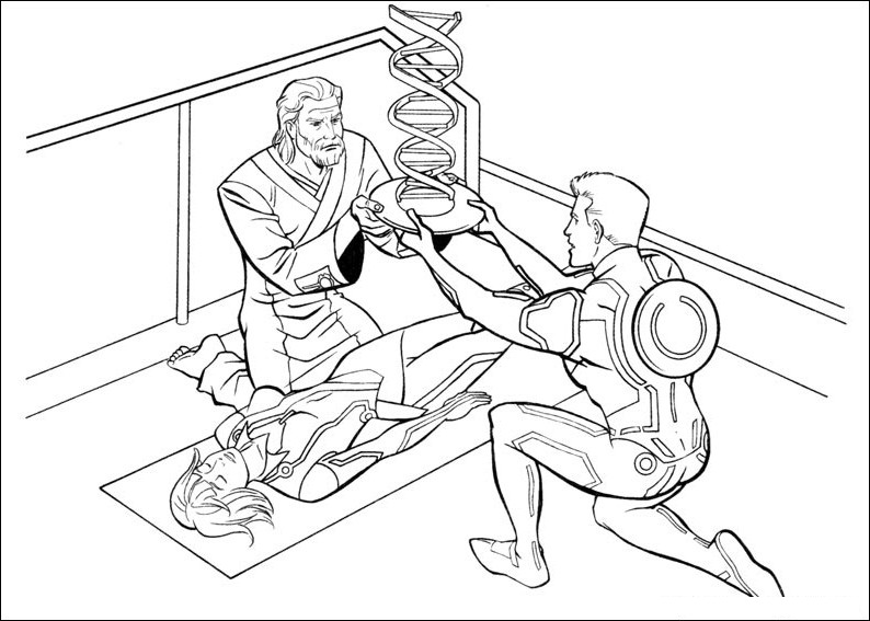 Free printable tron coloring pages for kids