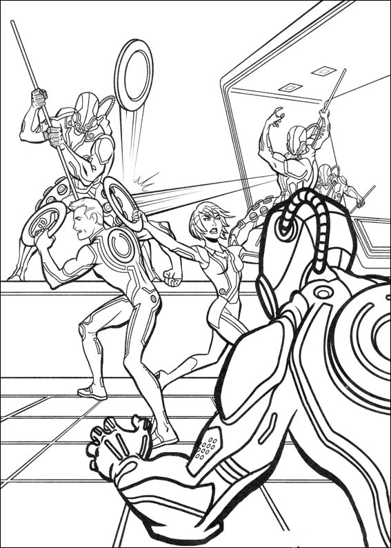 Tron free printable coloring pages