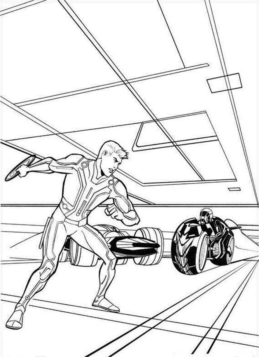 Printable tron coloring pages