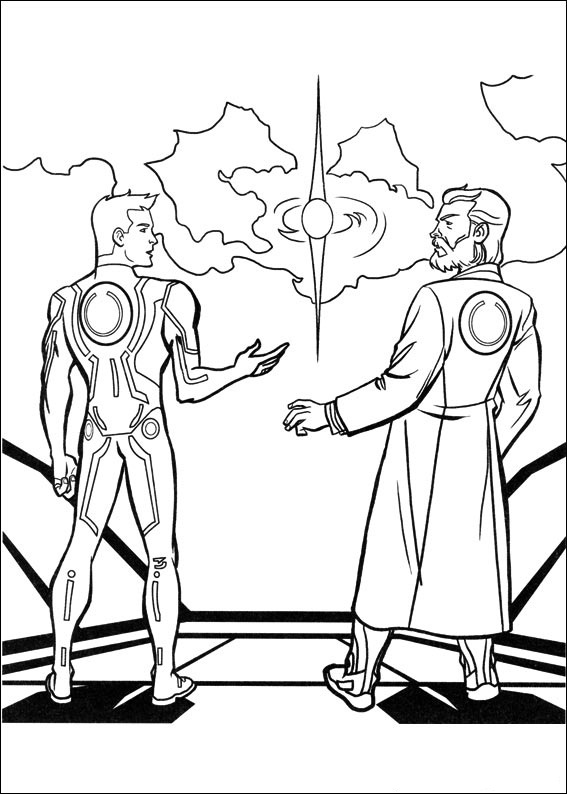 Free printable tron coloring pages for kids