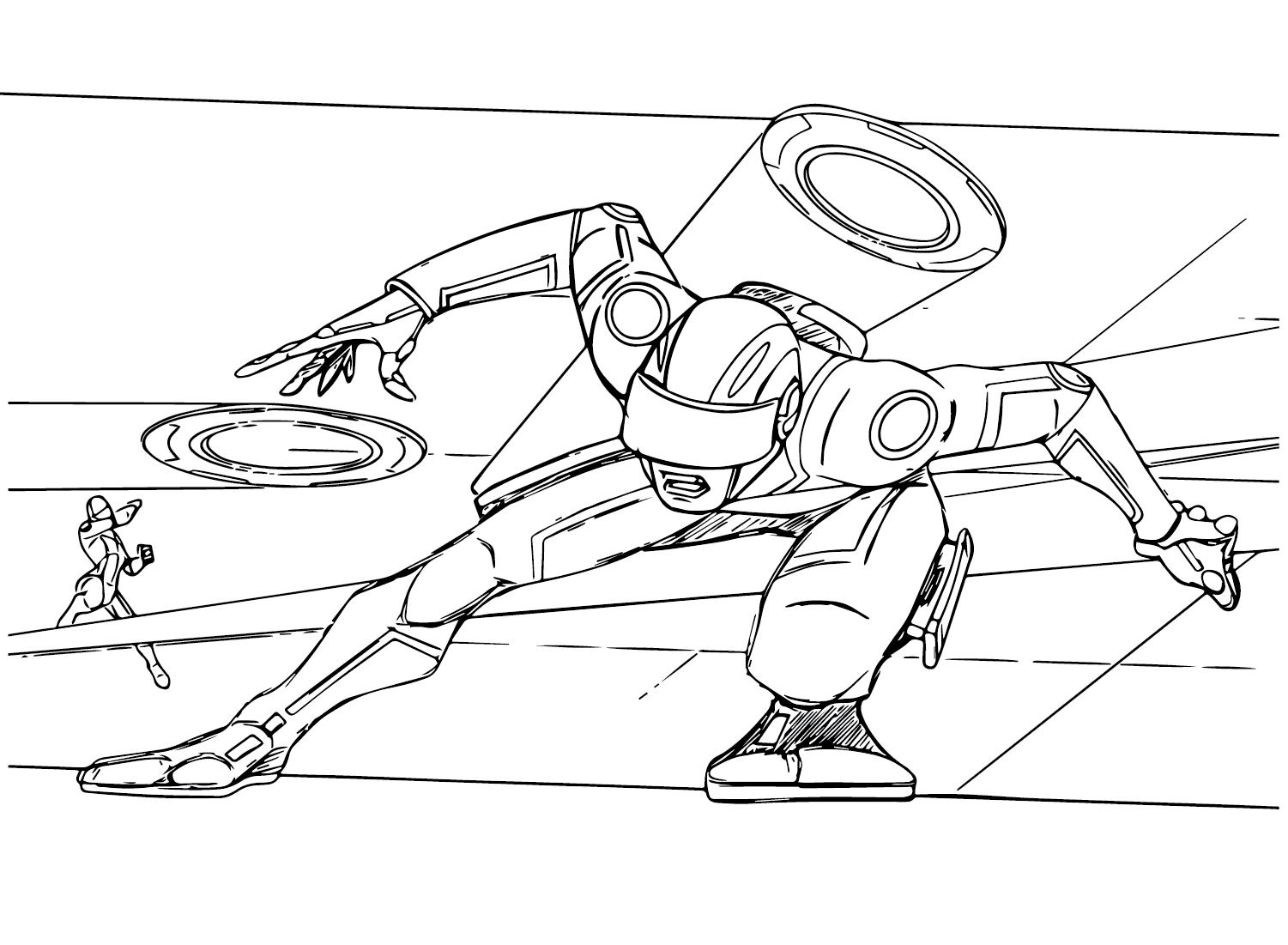 Tron for kids coloring page