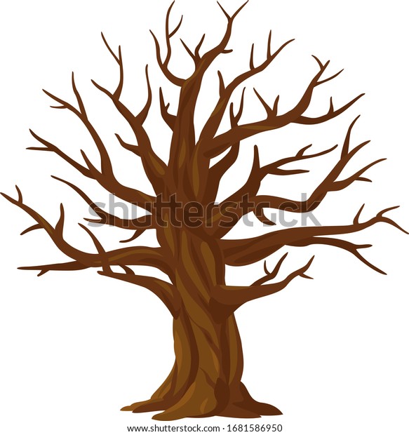 One wide massive old oak tree stock vector royalty free