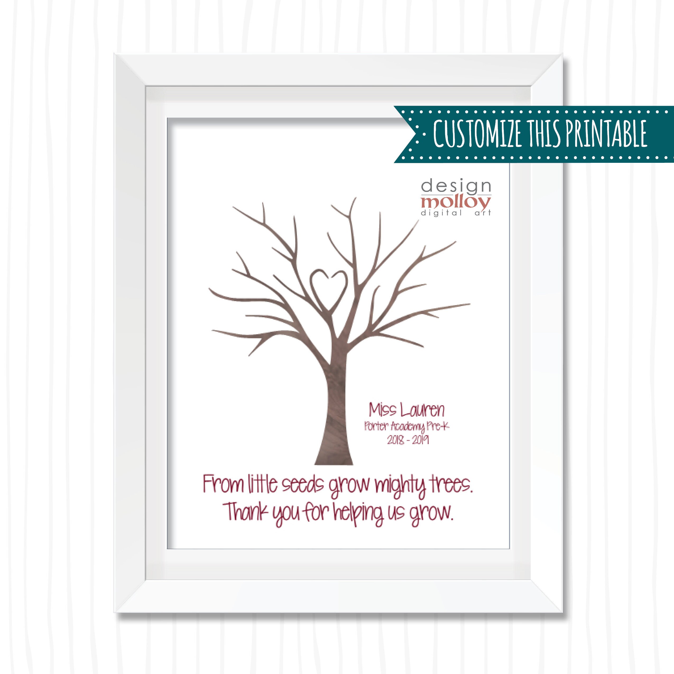 Customizable student fingerprint tree printable thumbprints tree classroom fingerprint tree printable personalized fingerprint tree