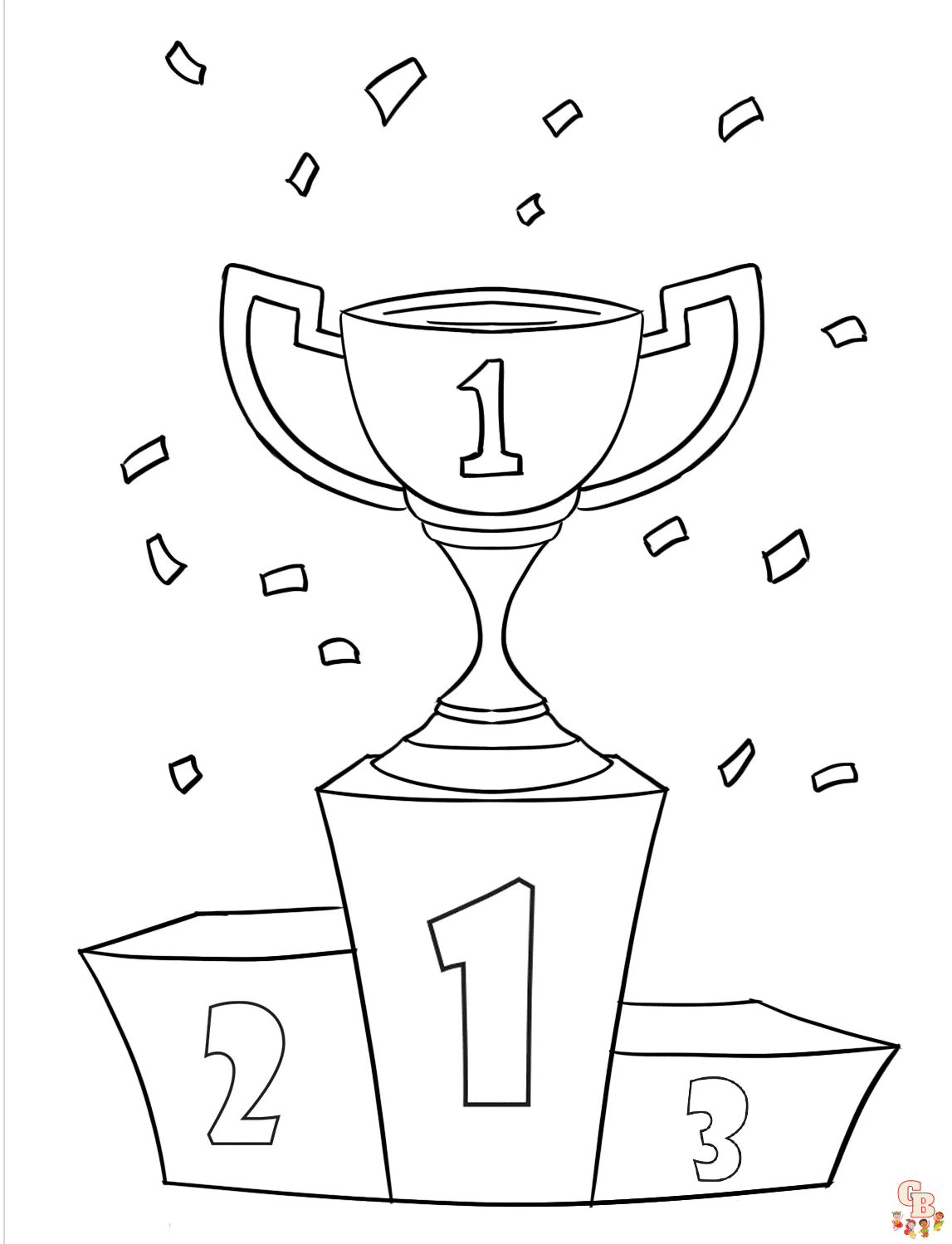 Get creative with trophy coloring pages for kids