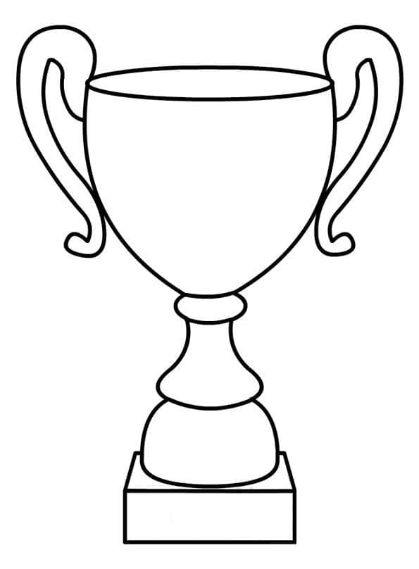 Print trophy coloring page