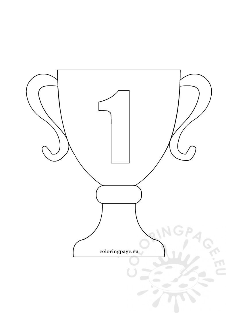 Winning trophy clip art image coloring page coloring pages fathersday card birthday cards for boys