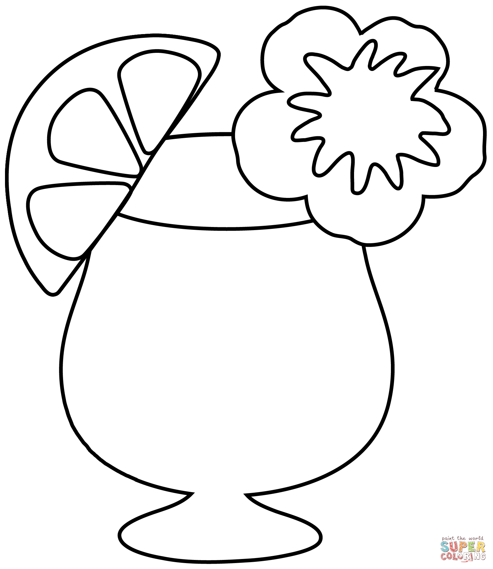 Tropical drink emoji coloring page free printable coloring pages