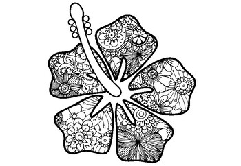 Tropical spring art activity hibiscus flower coloring pages asia sub plan