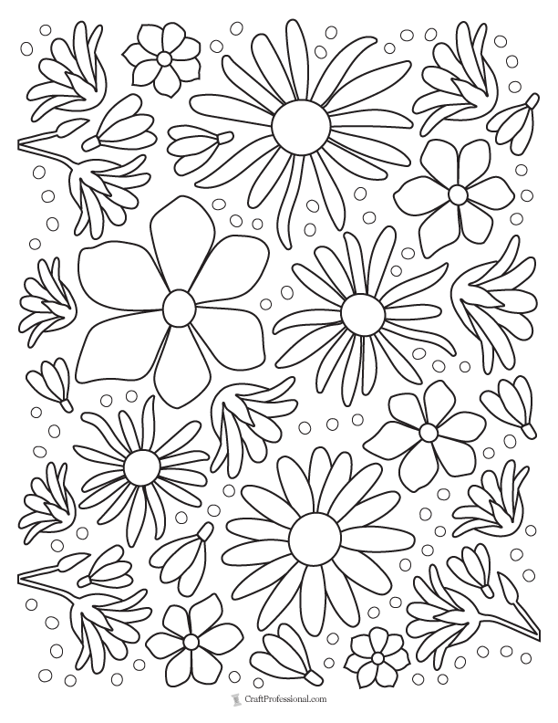 Flower coloring pages
