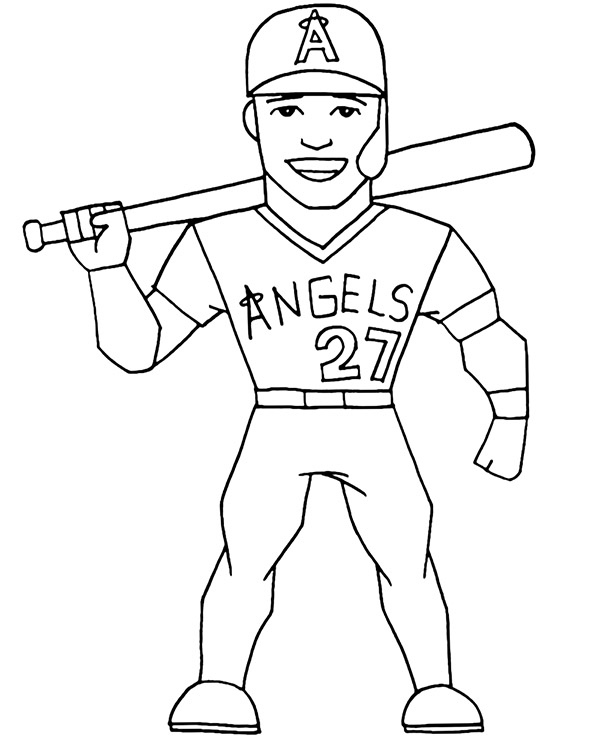 Michael trout coloring sheet to print