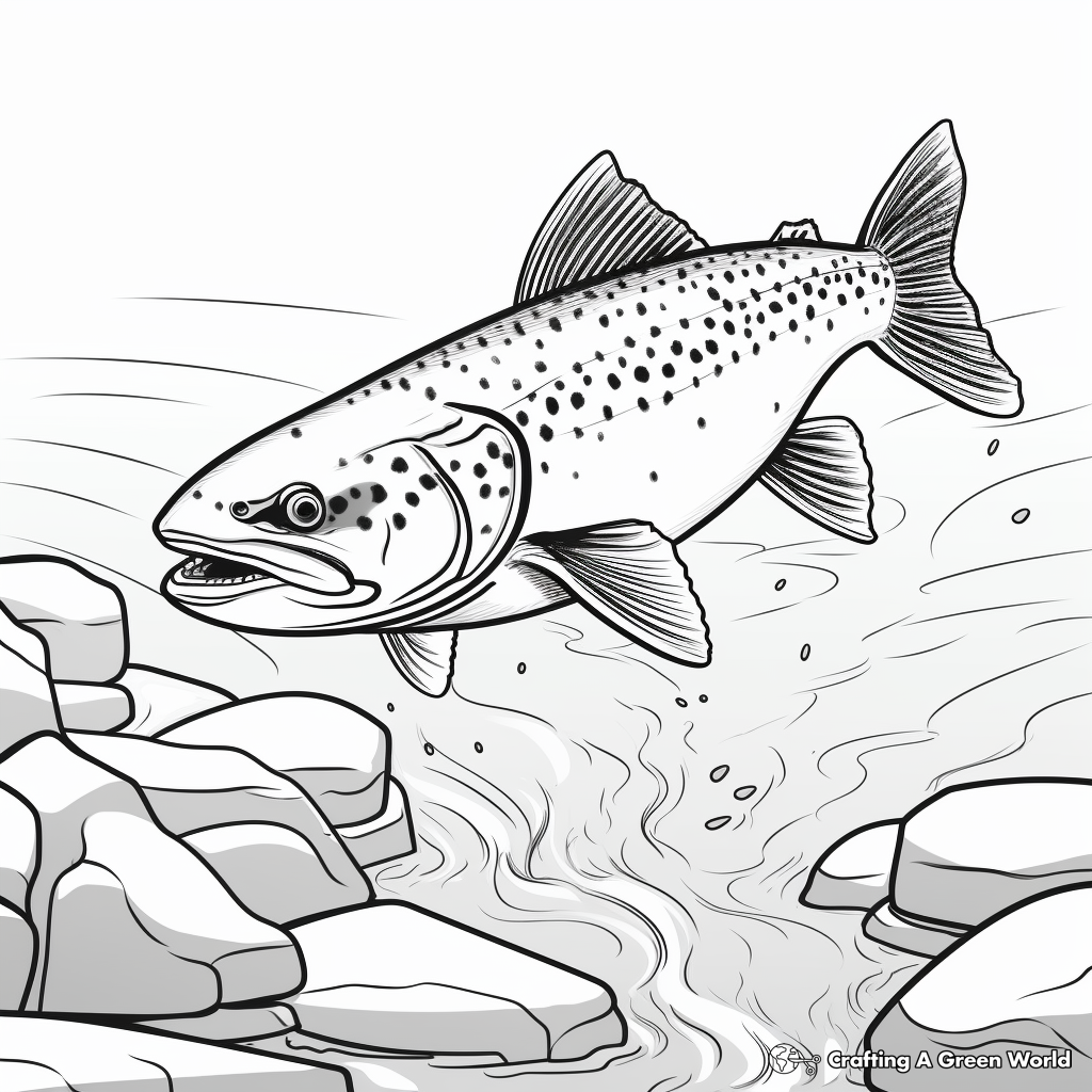 Brook trout coloring pages
