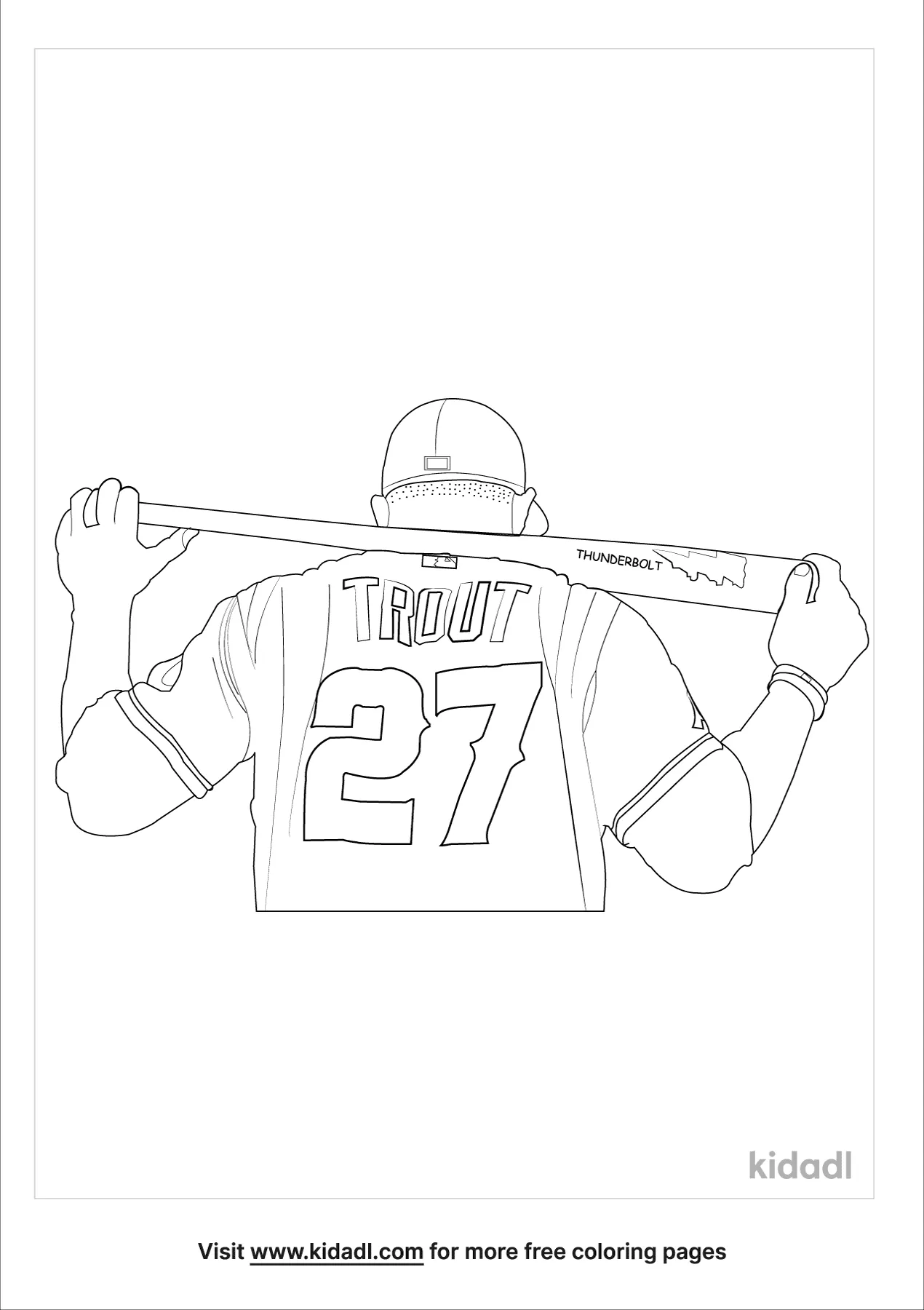 Free mike trout coloring page coloring page printables