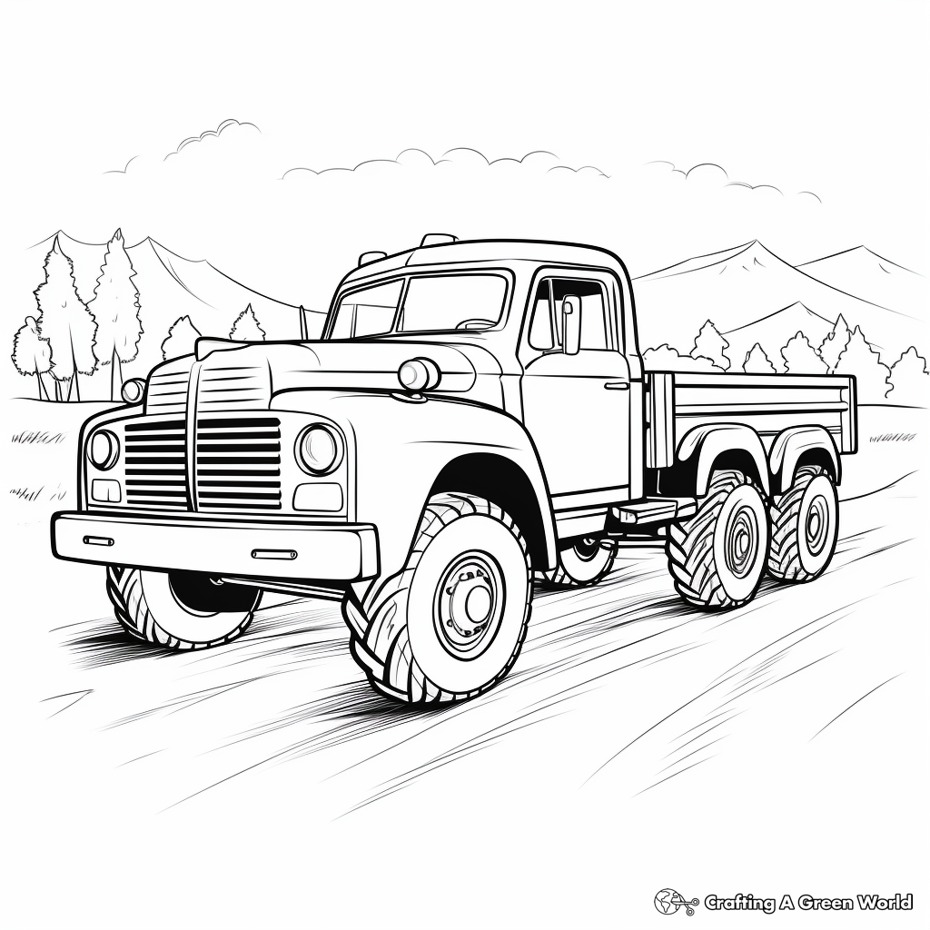 Cars and trucks coloring pages
