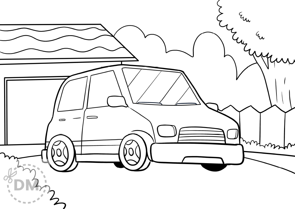 Truck coloring page for kids