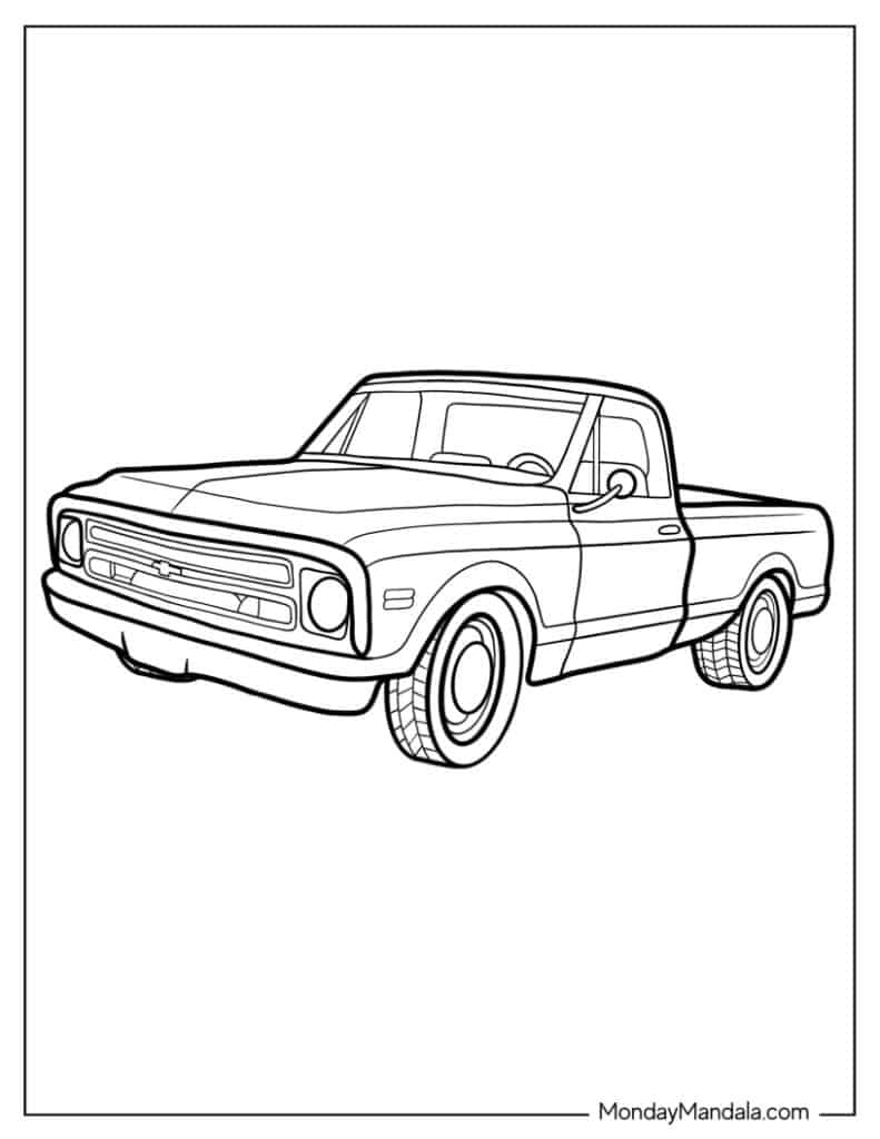 Truck coloring pages free pdf printables