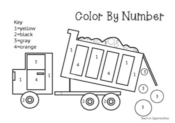Color by number trucks tpt