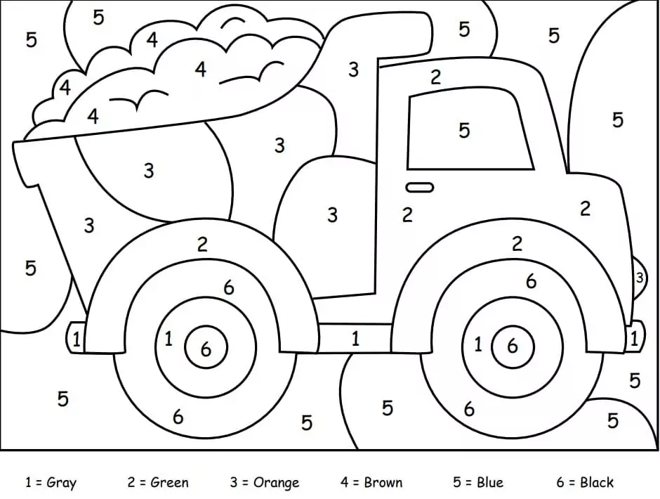 Truck color by number