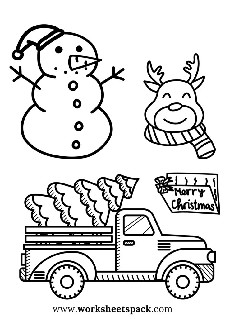 Free christmas coloring pages for kids