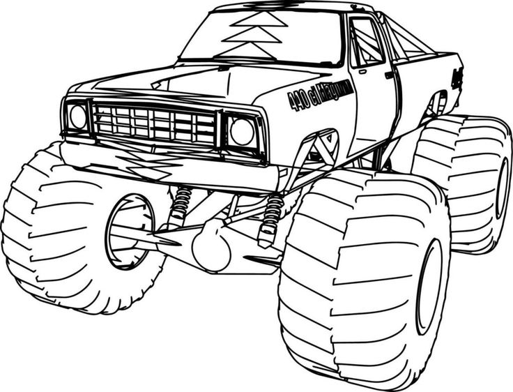 Printable cool moster jam coloring pages pdf
