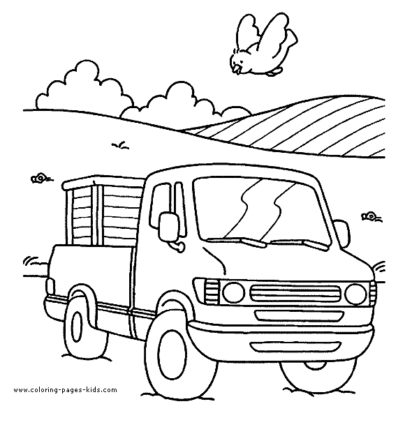 Truck color pages