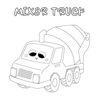 Page truck coloring sheet images