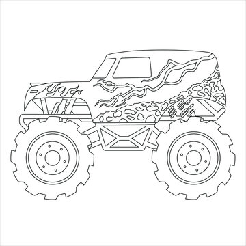 Monster truck silhouette images â browse photos vectors and video