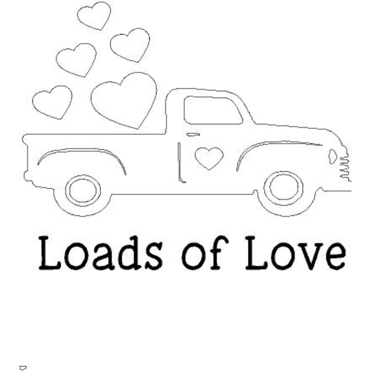 Farm truck loads of love stencil
