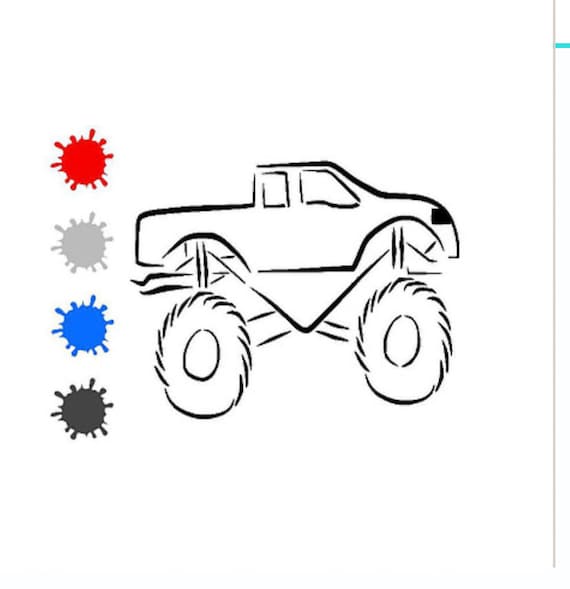 Fast shipping pyo monster truck stencil paint your own stencil cookie stencil monster stencil