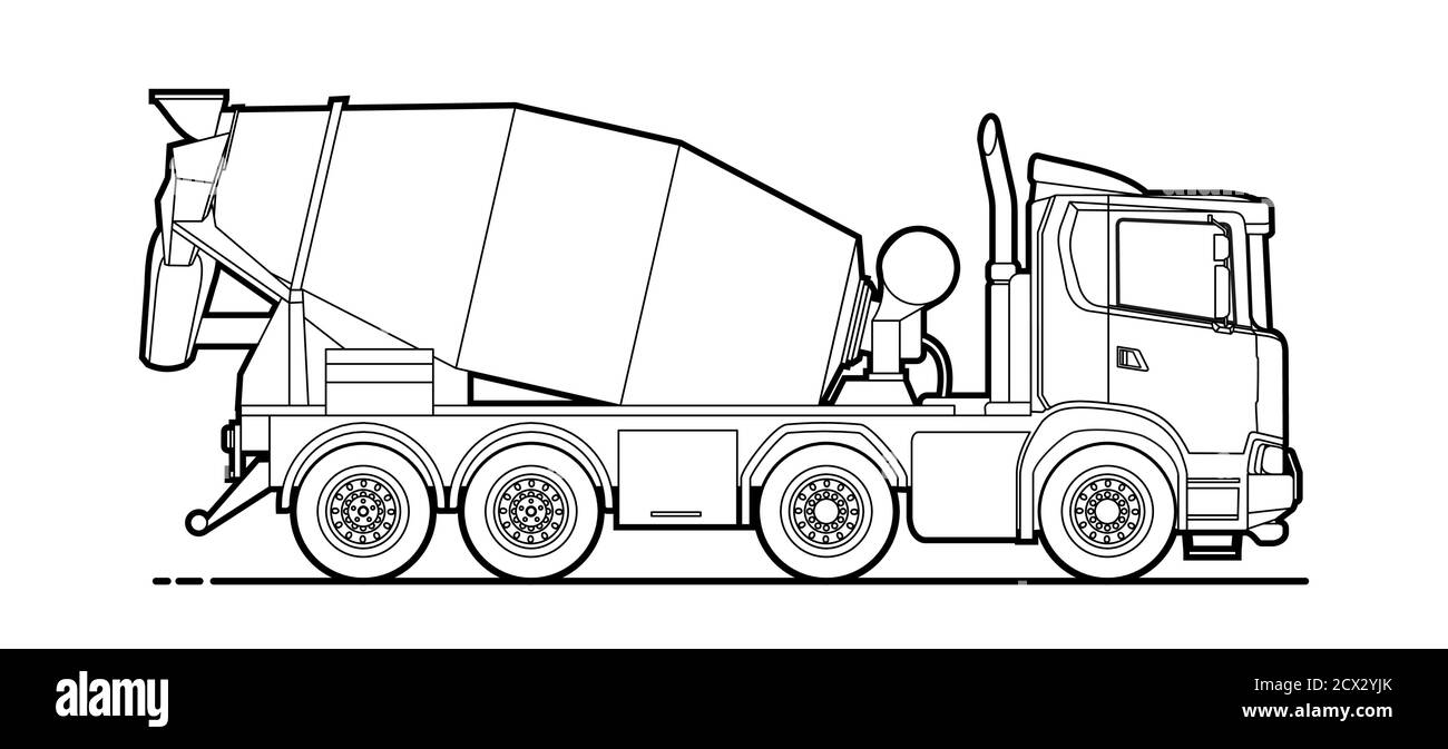 Concrete mixer outline hi