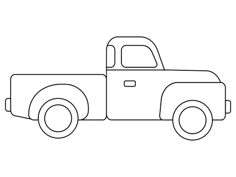 Old pickup truck coloring page free printable coloring pages